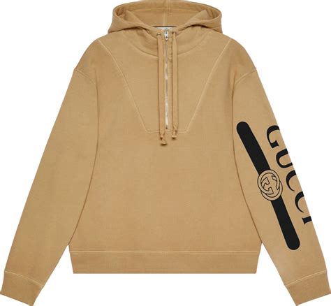 best beige gucci hoodie|gucci trim tan hoodie.